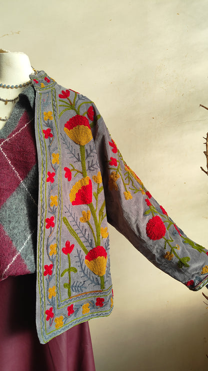 Giacca Boho con Tasche Laterali
