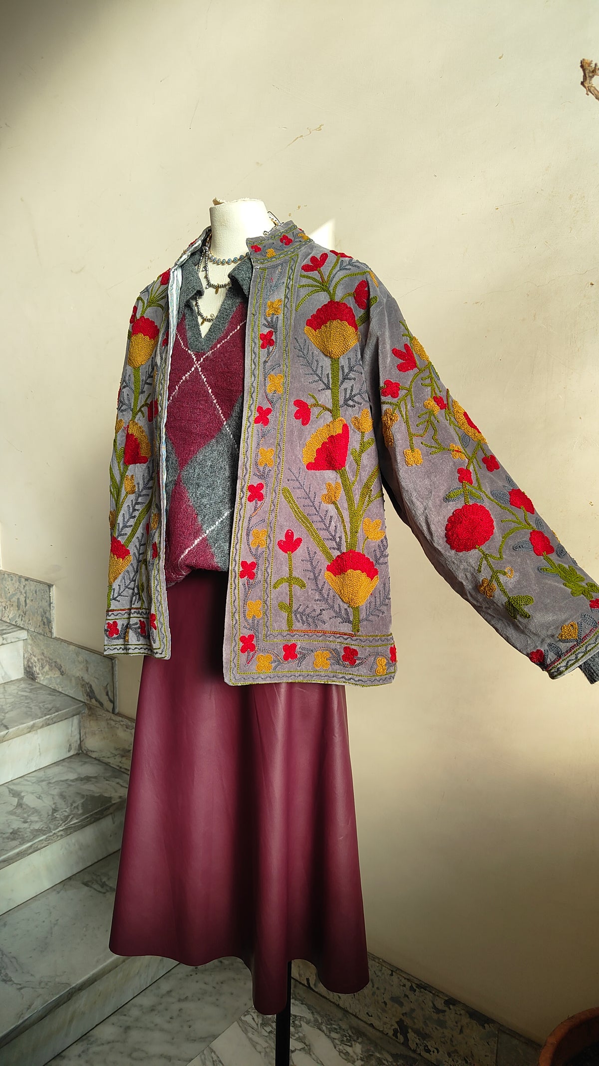 Giacca Boho con Tasche Laterali