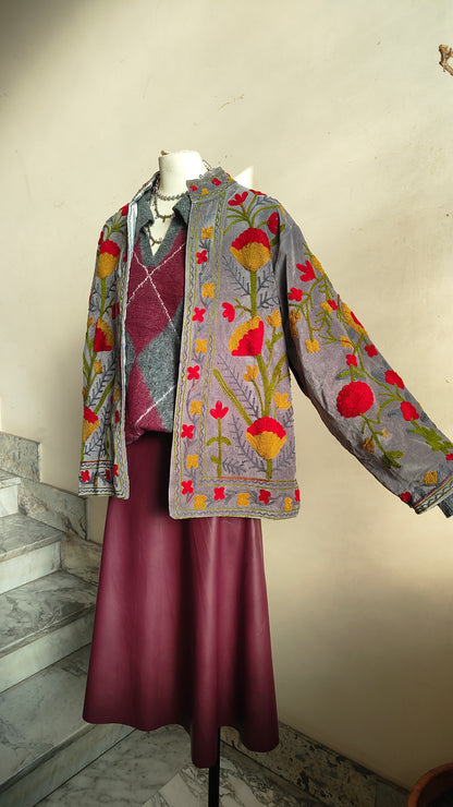 Giacca Boho con Tasche Laterali
