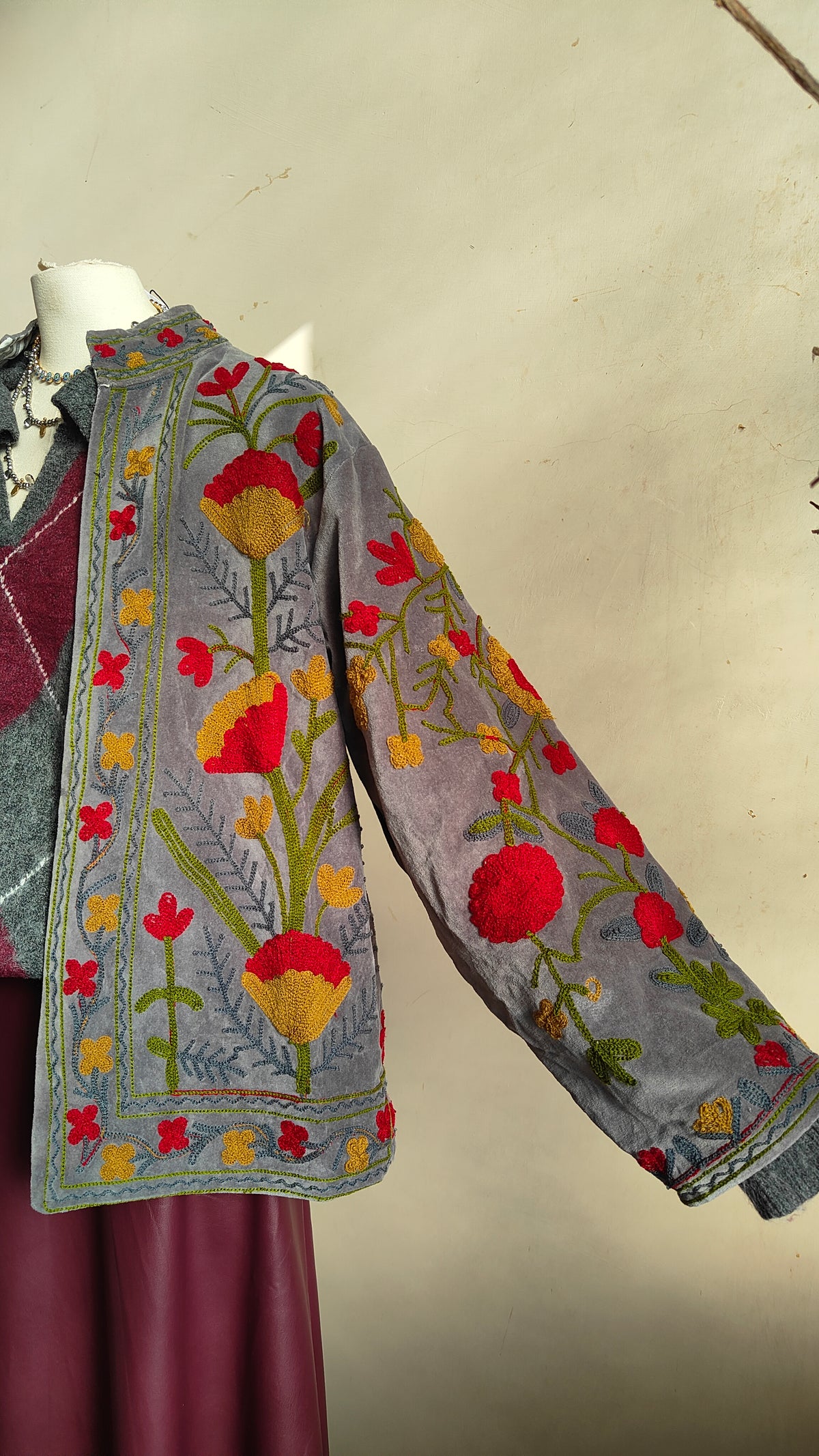Giacca Boho con Tasche Laterali