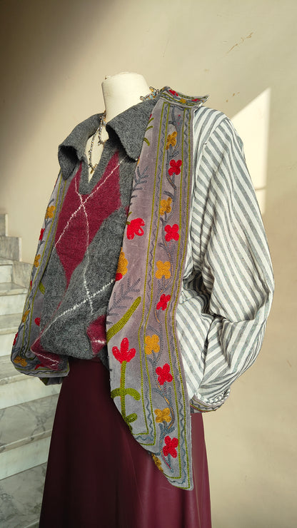 Giacca Boho con Tasche Laterali