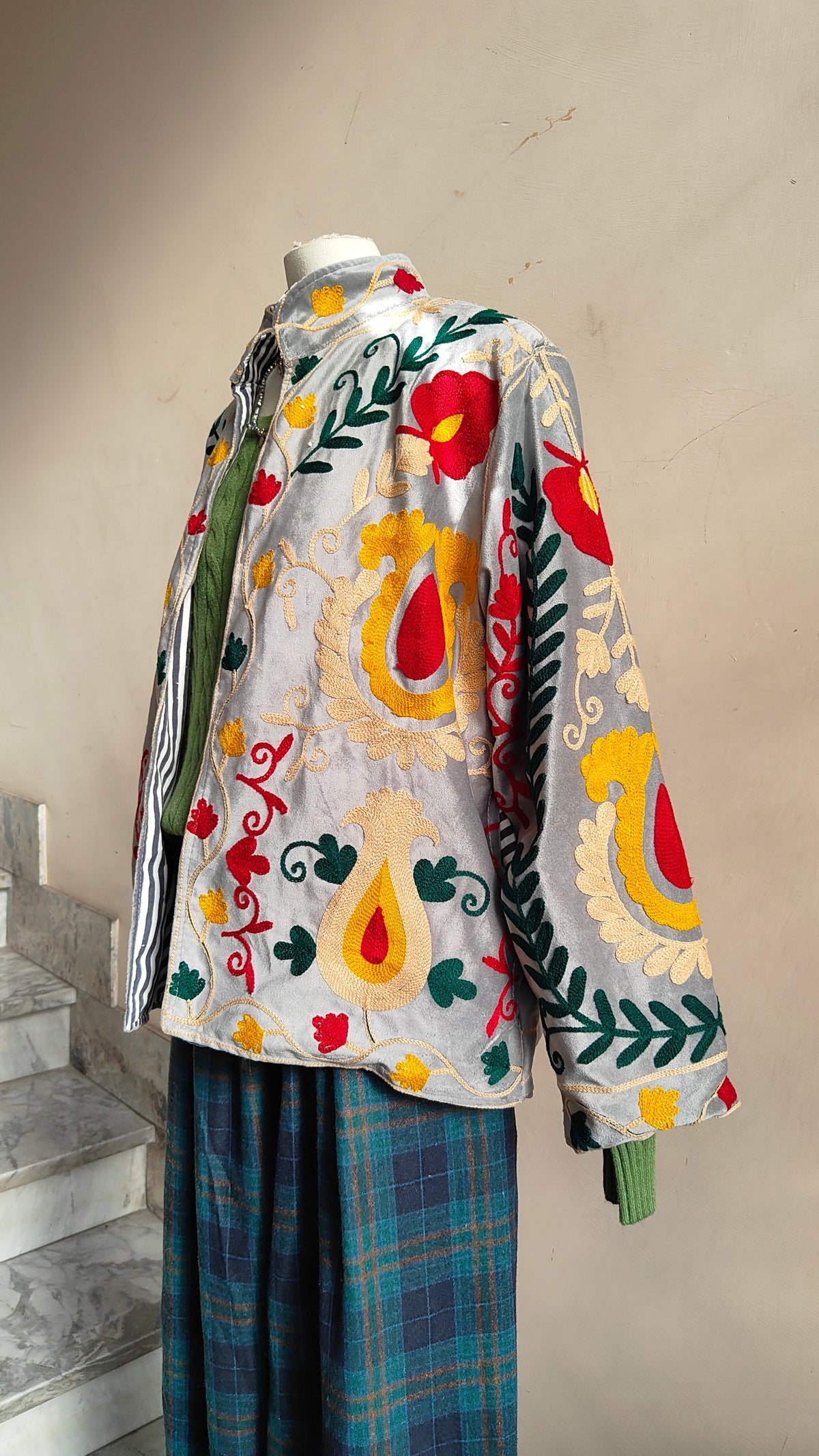 Giacca Boho con Tasche Laterali