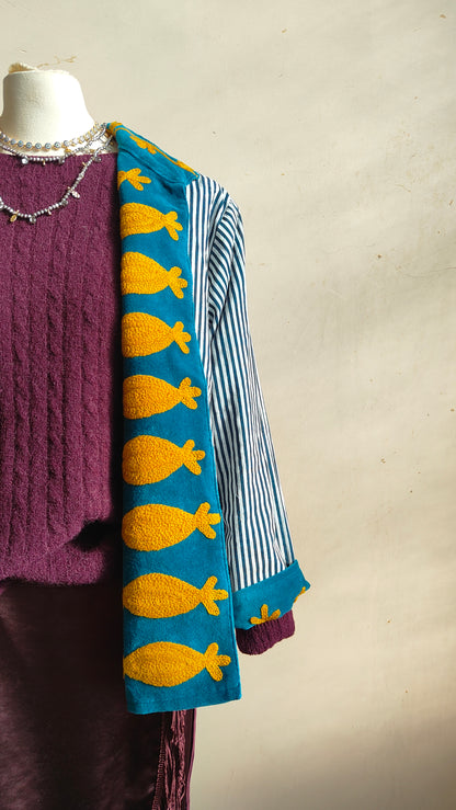 Giacca Boho con Tasche Laterali
