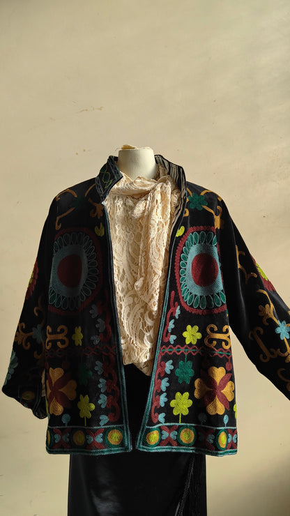 Giacca Boho con Tasche Laterali