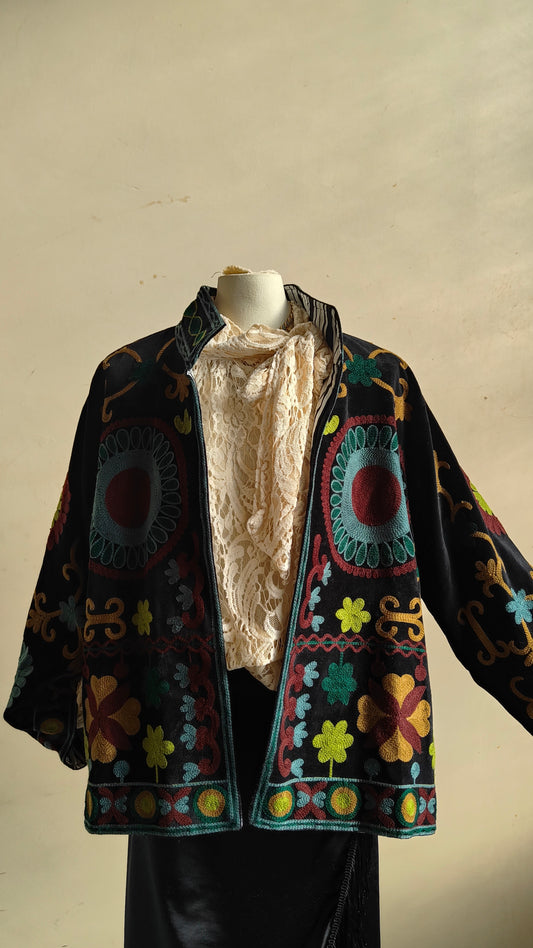 Giacca Boho con Tasche Laterali