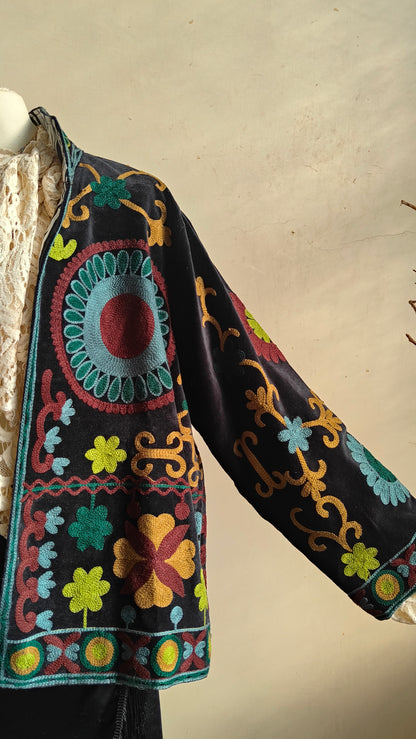Giacca Boho con Tasche Laterali
