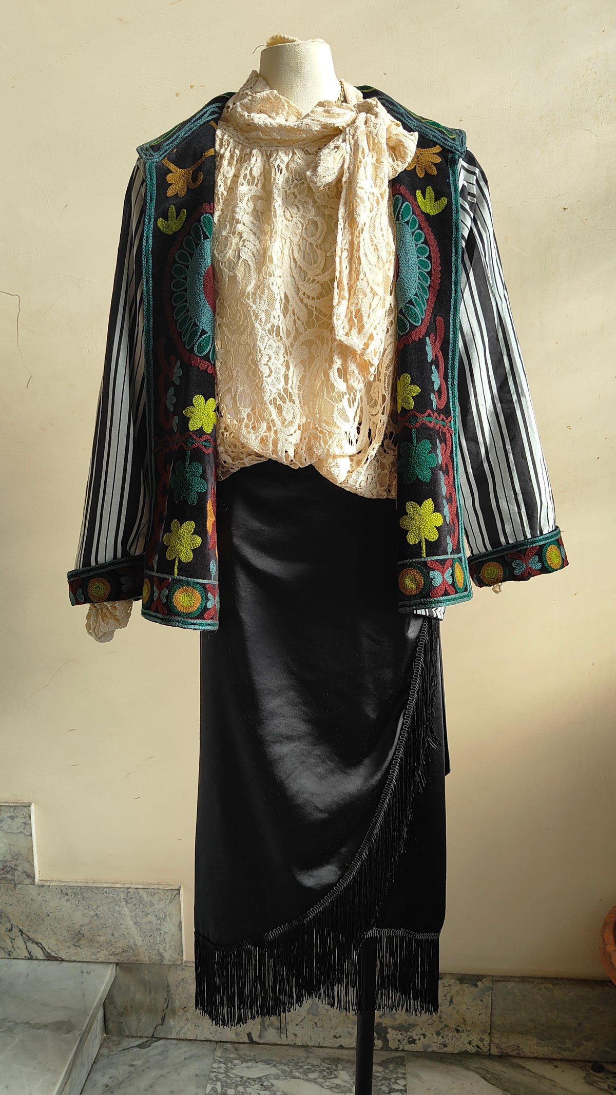 Giacca Boho con Tasche Laterali