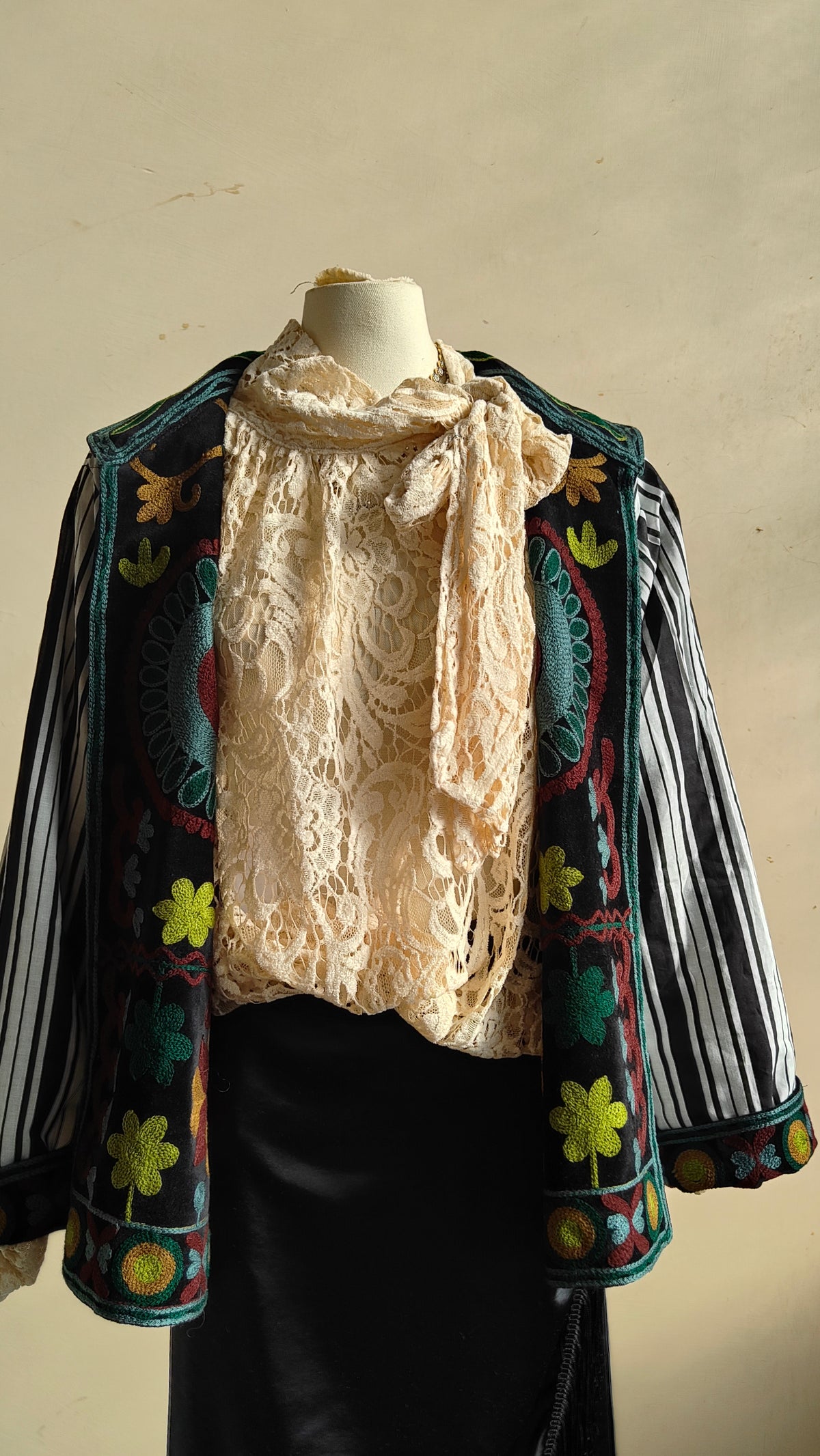 Giacca Boho con Tasche Laterali