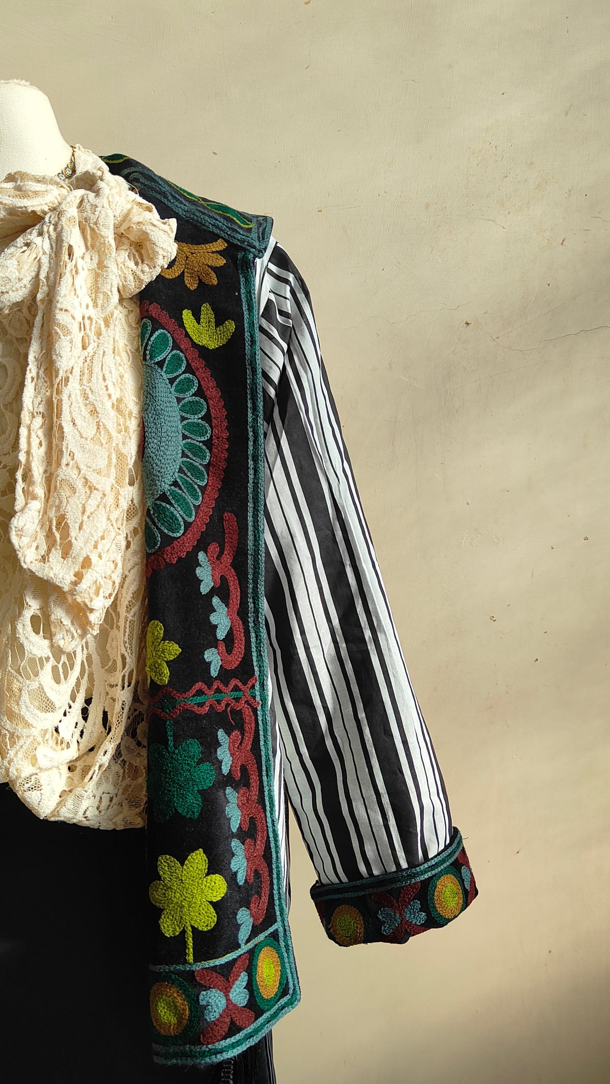 Giacca Boho con Tasche Laterali
