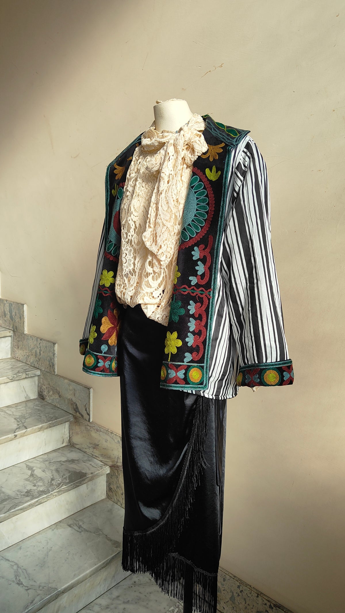 Giacca Boho con Tasche Laterali