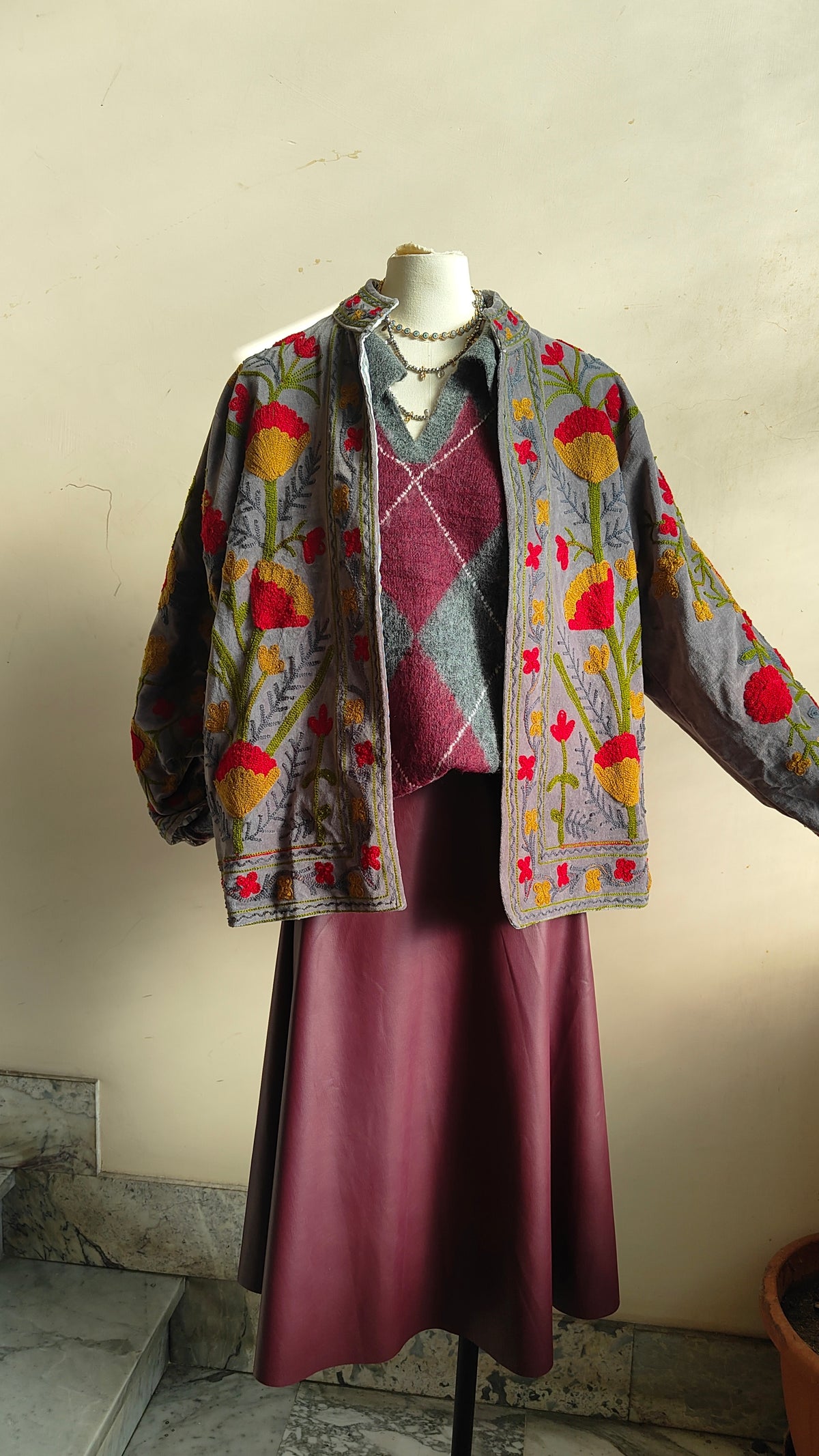 Giacca Boho con Tasche Laterali