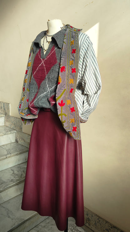 Giacca Boho con Tasche Laterali