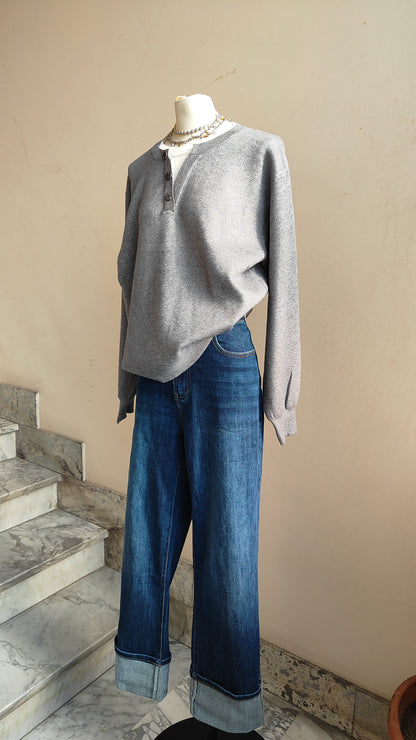 Maglia Isaline – Scollo con Bottoni
