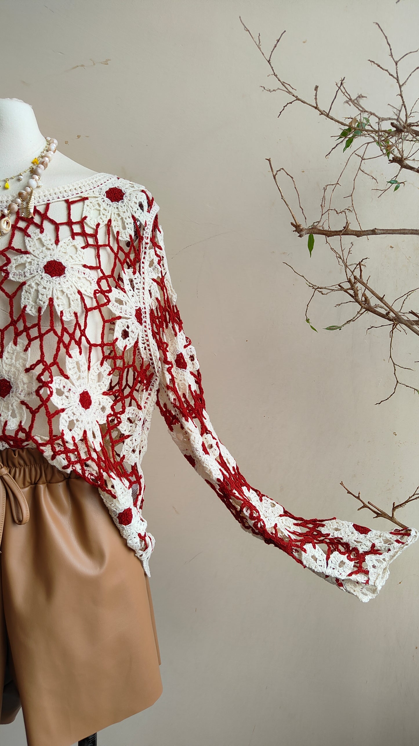 Maglia Intreccio Fiorito