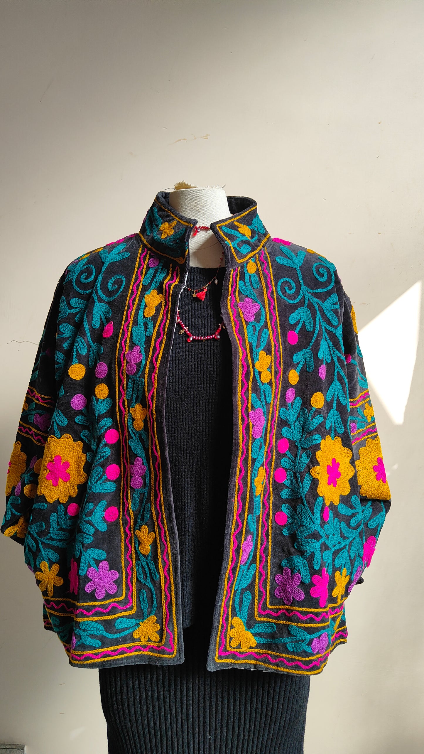 Giacca Boho con Tasche Laterali