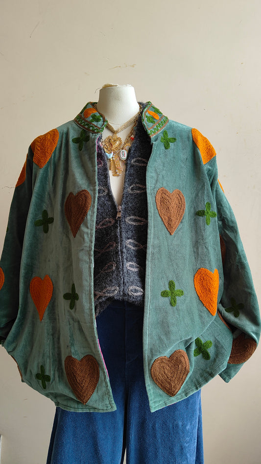 Giacca Boho con Tasche Laterali