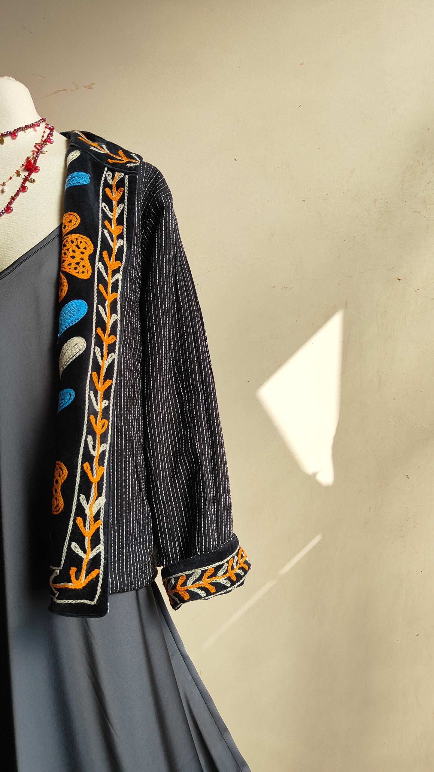 Giacca Boho con Tasche Laterali