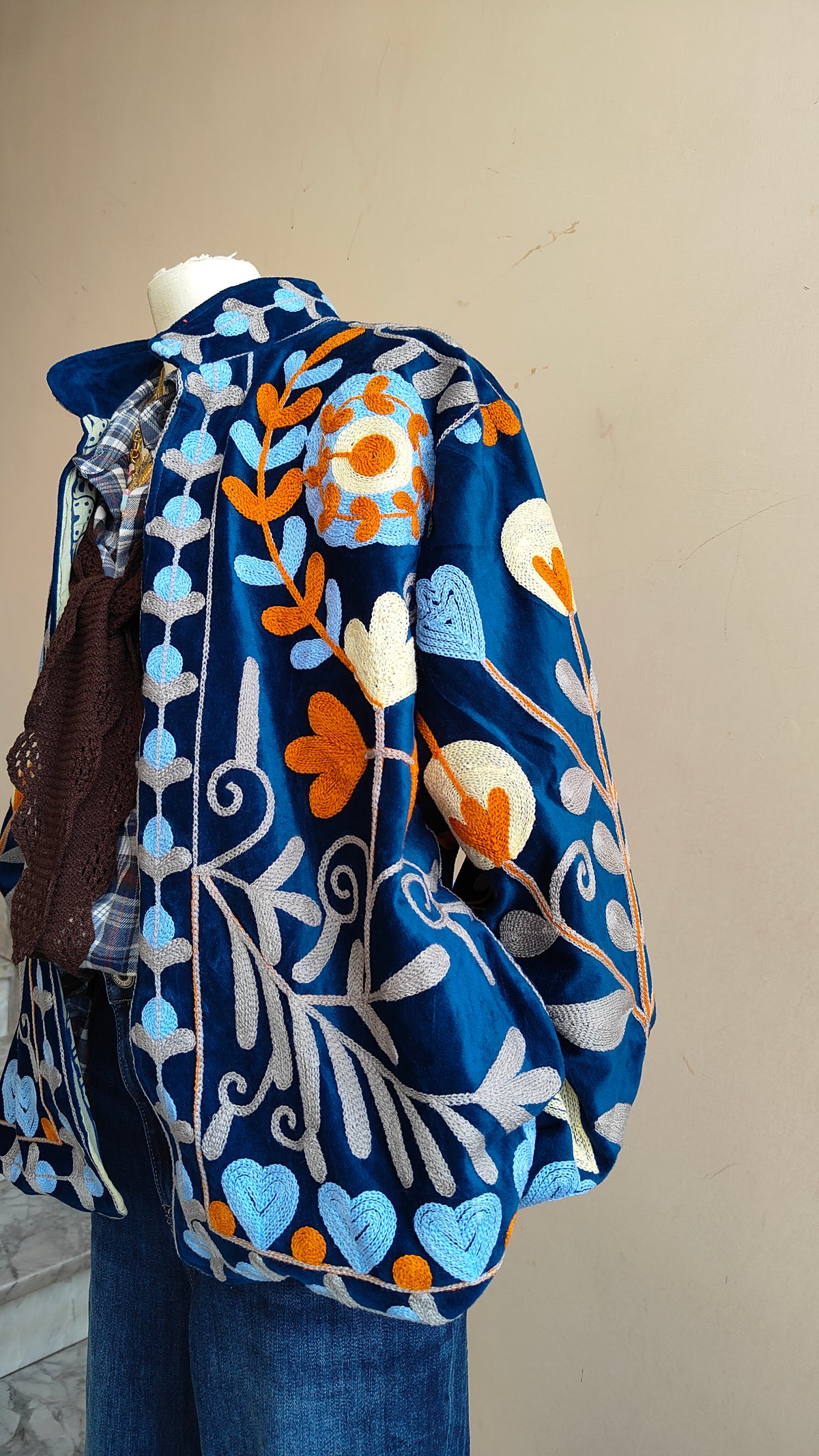Giacca Boho con Tasche Laterali