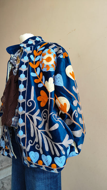 Giacca Boho con Tasche Laterali
