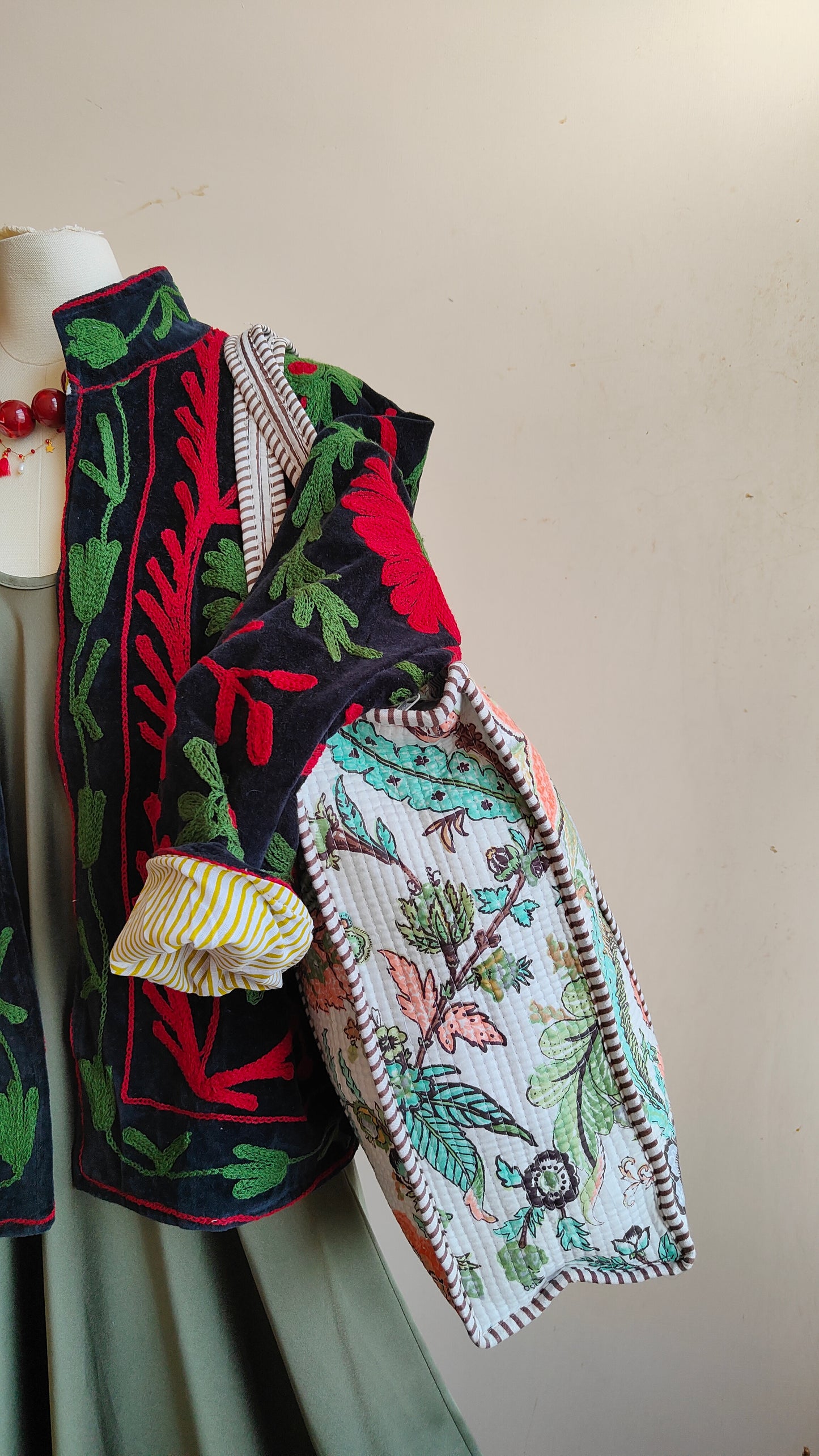 Giacca Boho con Tasche Laterali