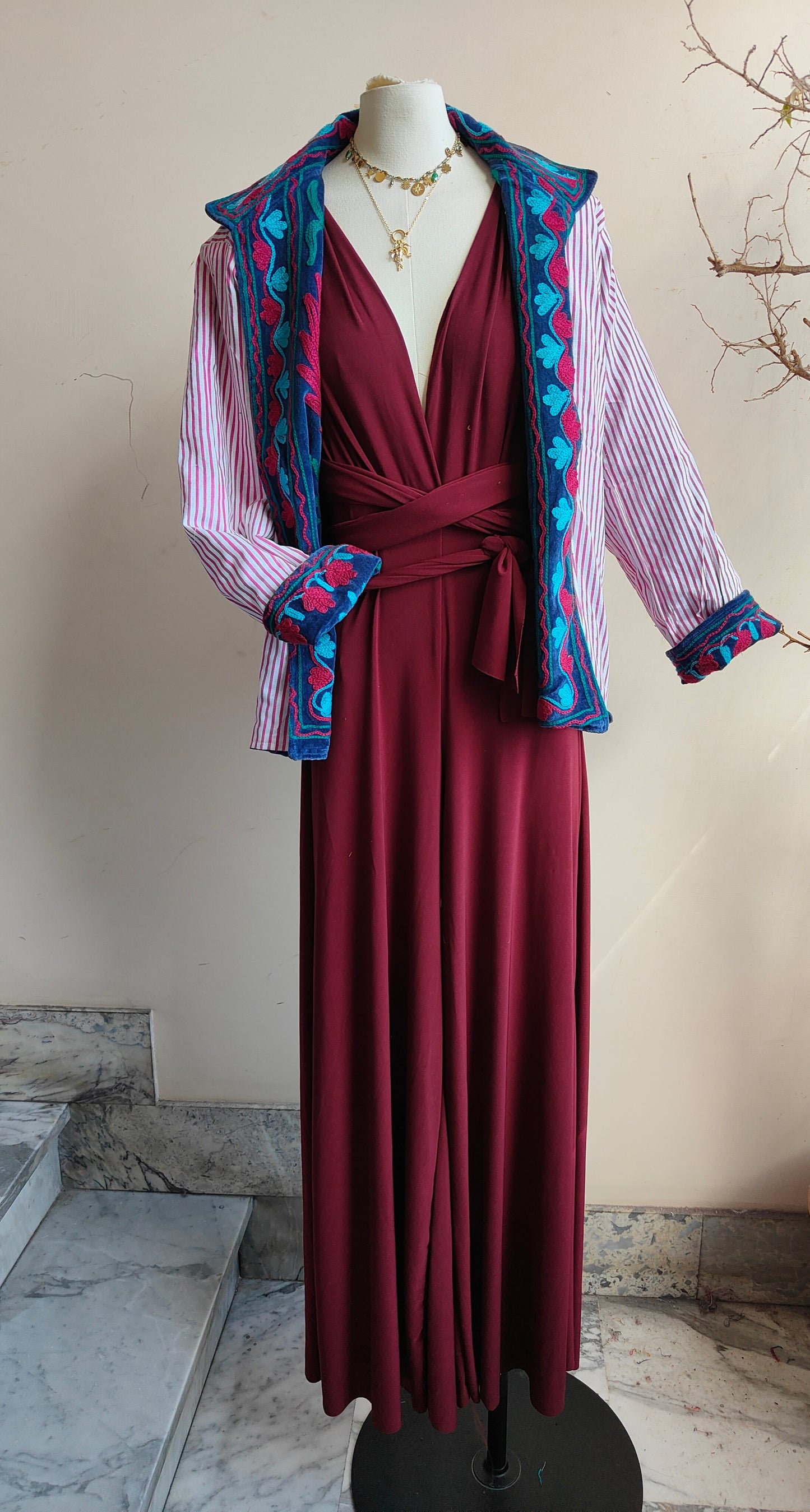 Giacca Boho con Tasche Laterali
