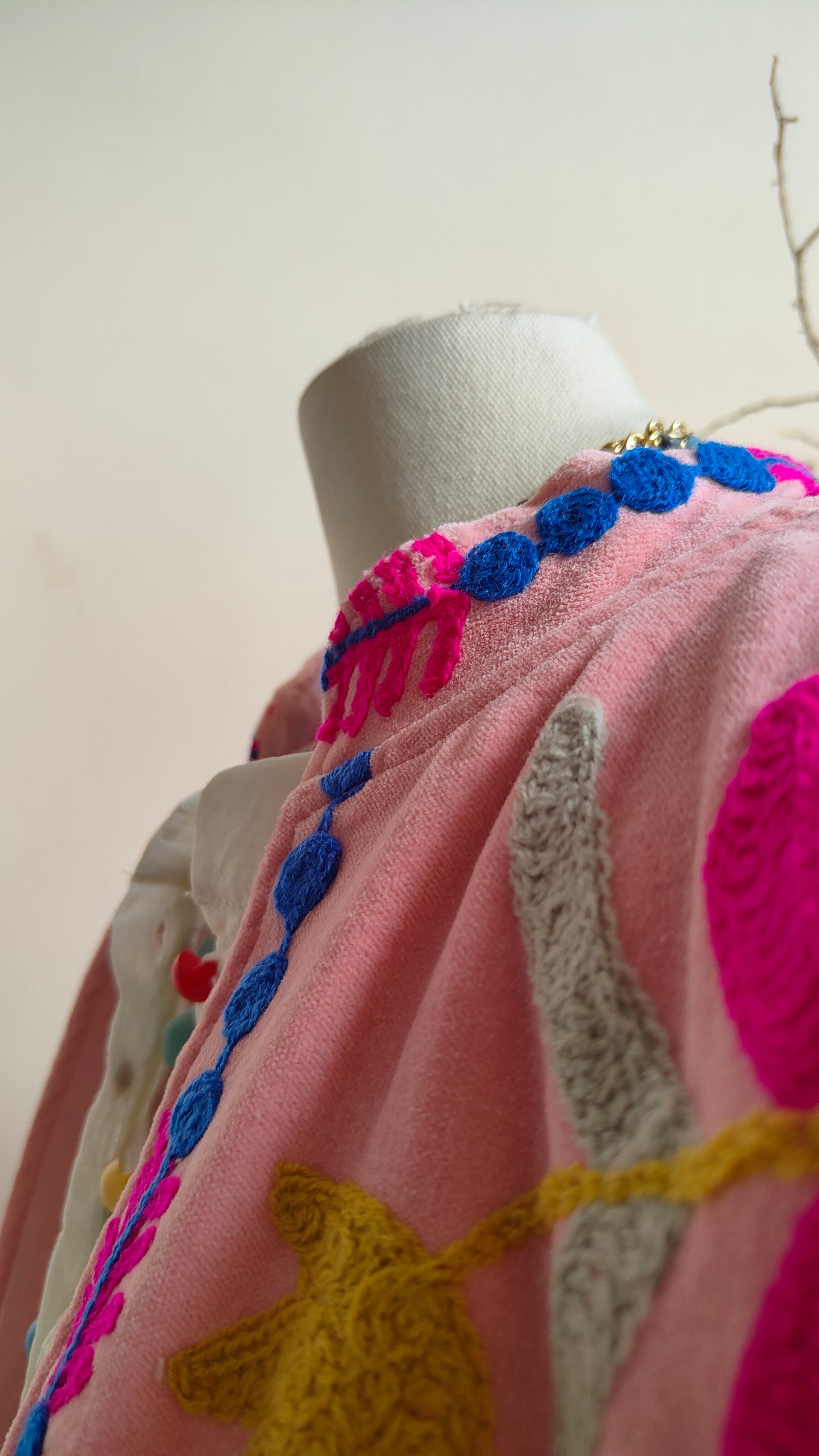 Giacca Boho con Tasche Laterali