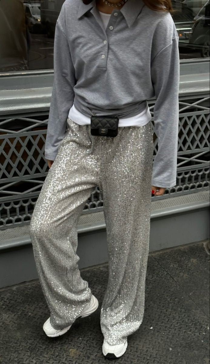 Pantaloni paillettes