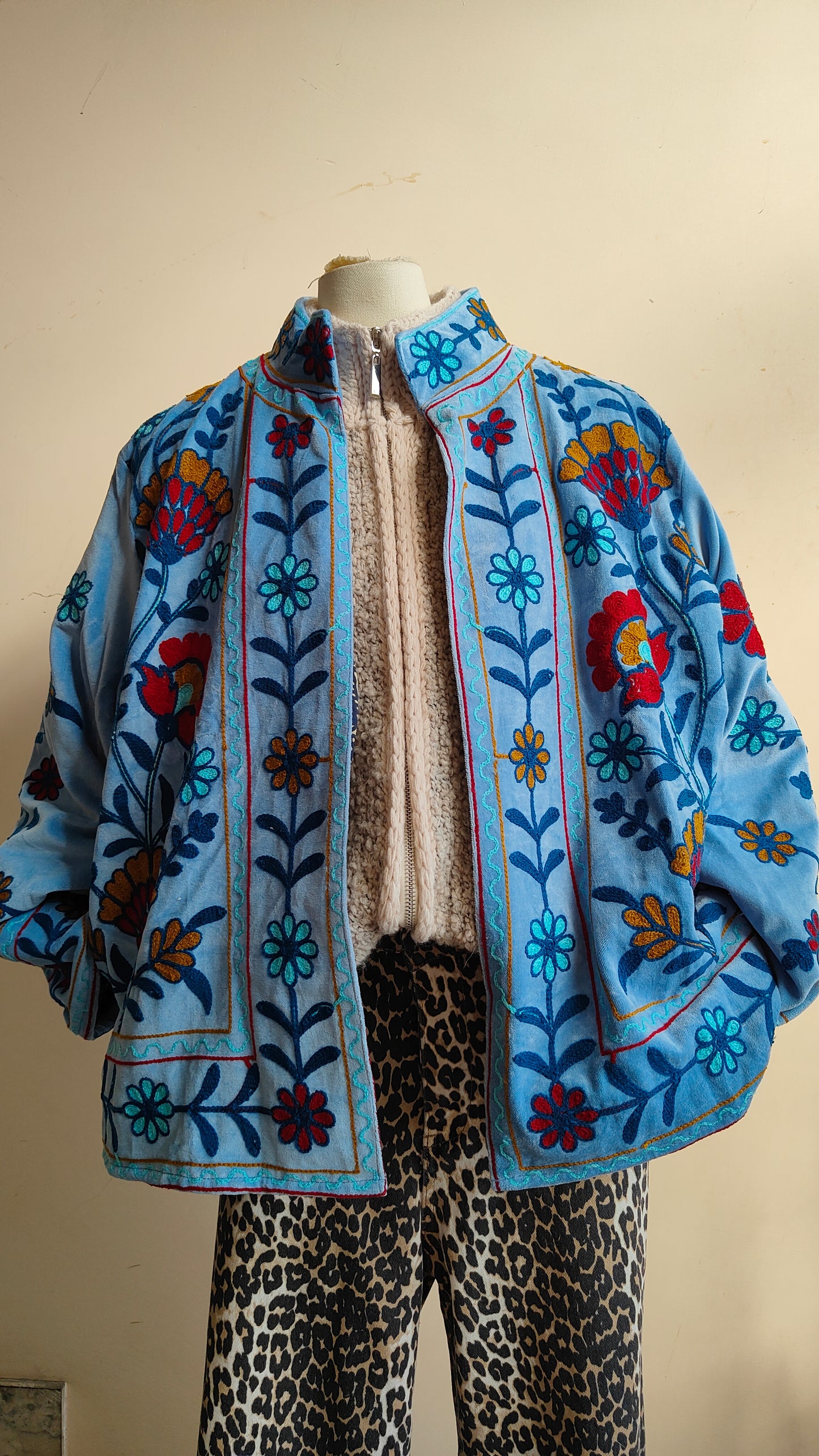 Giacca Boho con Tasche Laterali