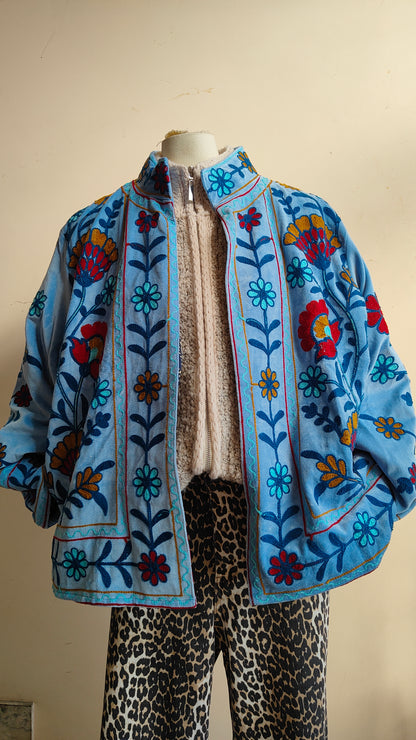 Giacca Boho con Tasche Laterali