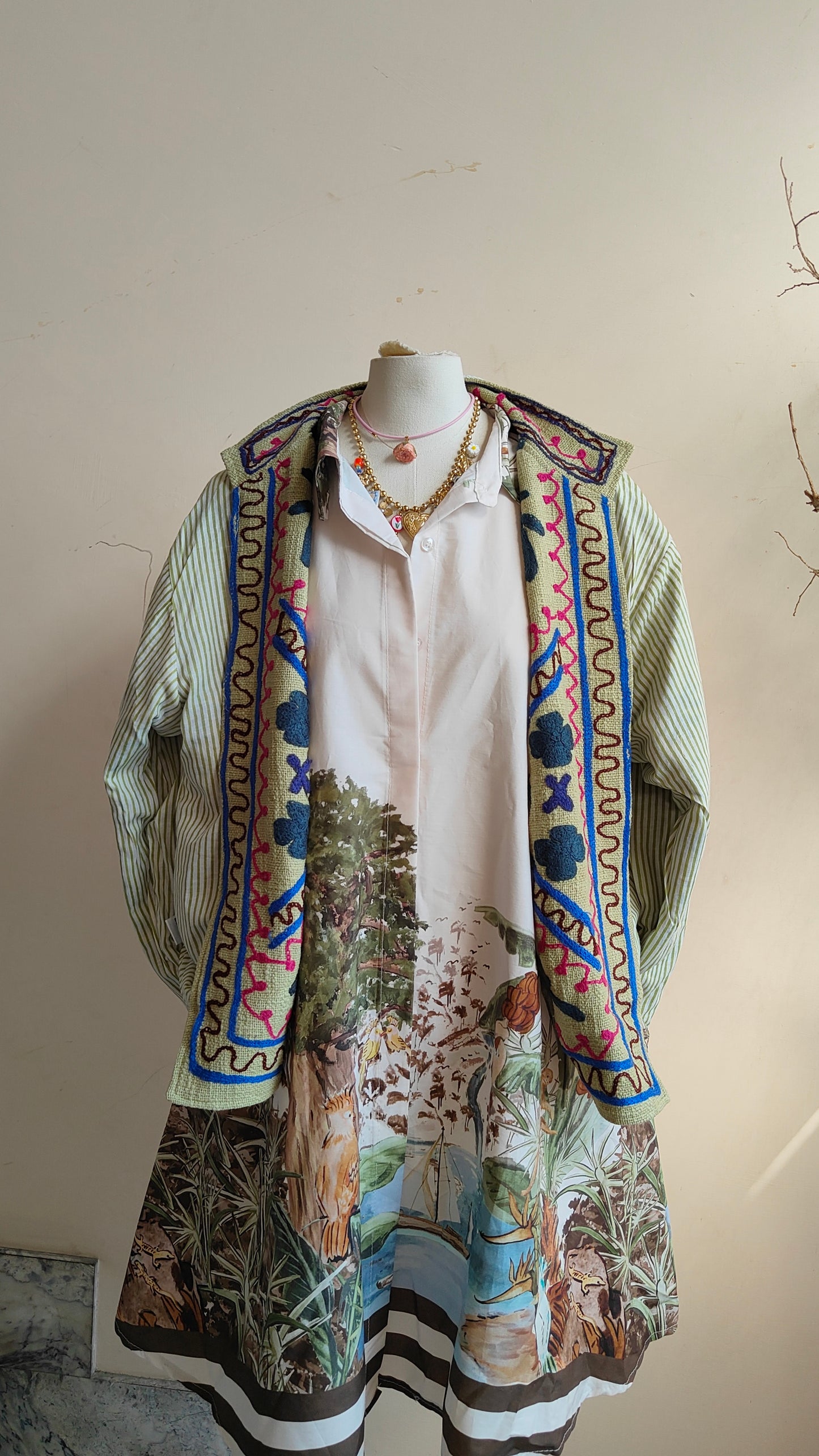 Giacca Boho tasche Canapa