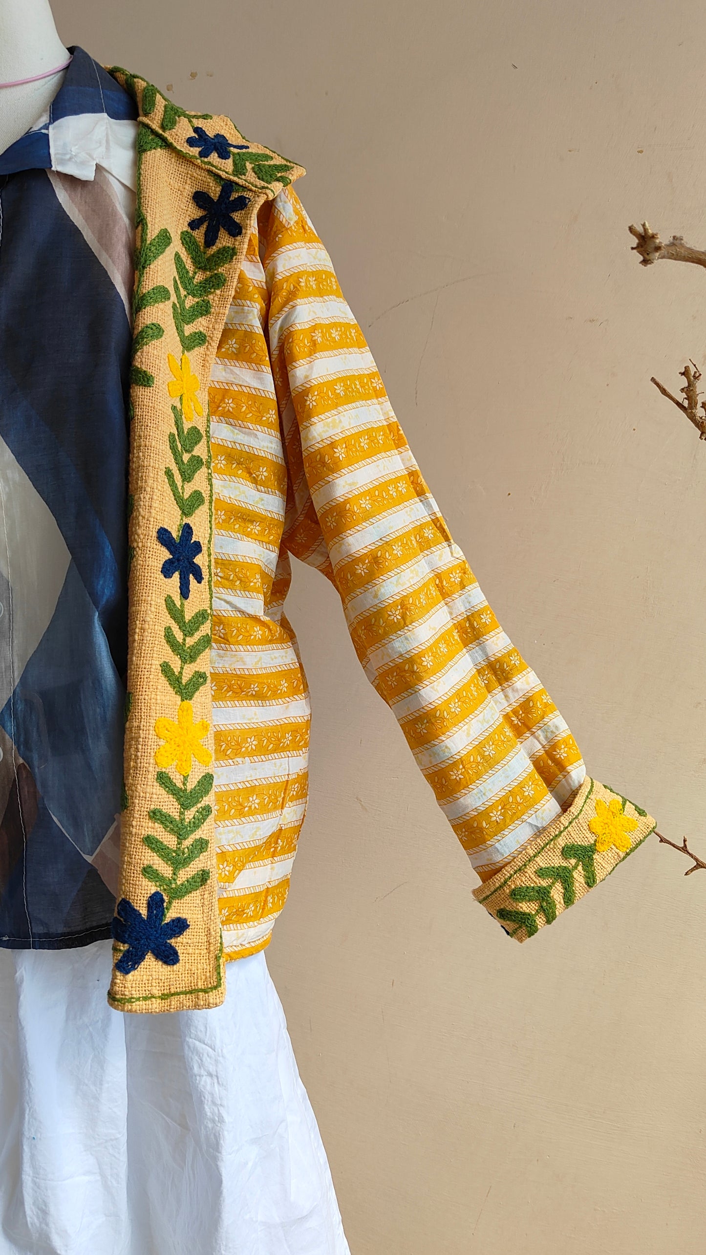 Giacca Boho tasche Canapa