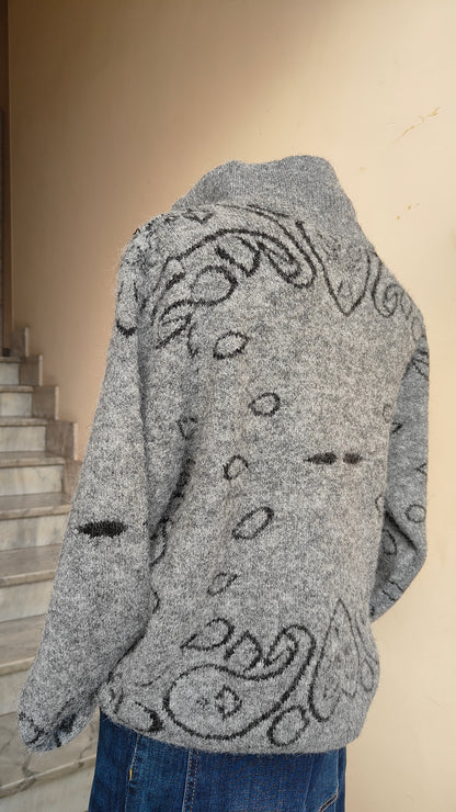 Cardigan Paisley Zip