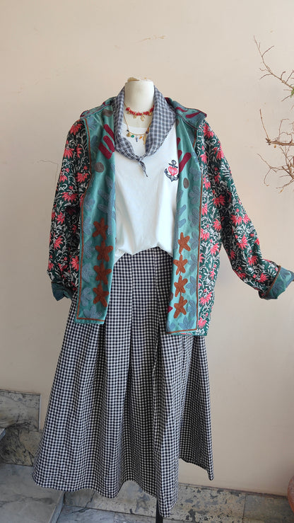 Giacca Boho con Tasche Laterali