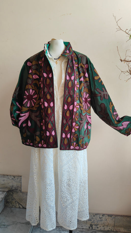 Giacca Boho con Tasche Laterali
