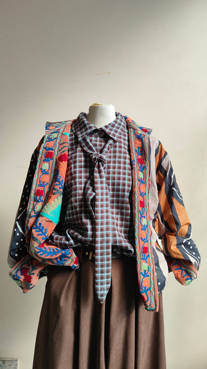 Giacca Boho con Tasche Laterali