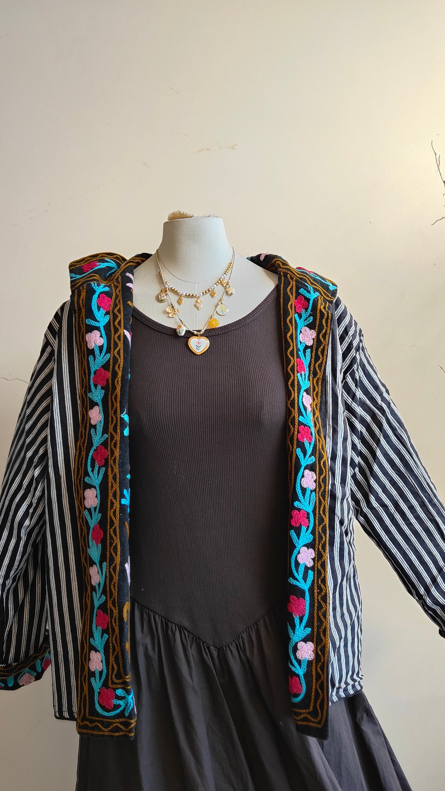 Giacca Boho con Tasche Laterali
