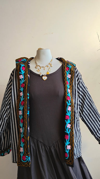 Giacca Boho con Tasche Laterali