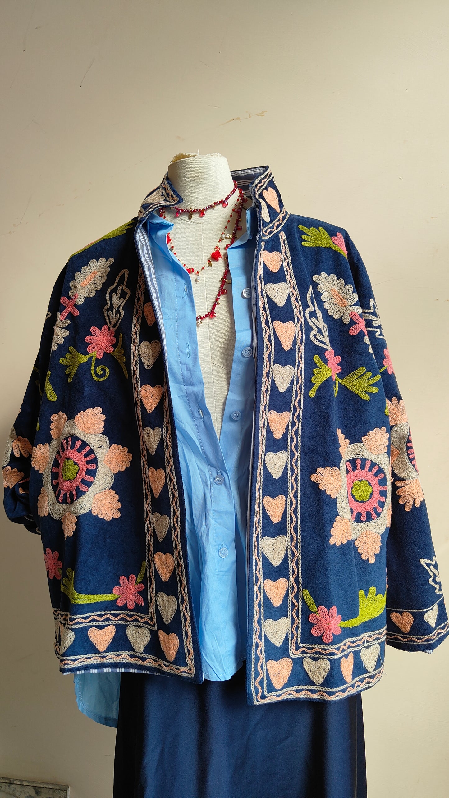 Giacca Boho con Tasche Laterali