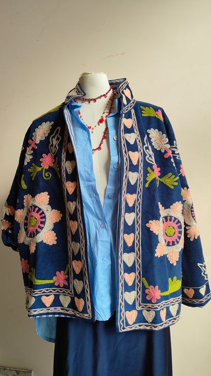 Giacca Boho con Tasche Laterali