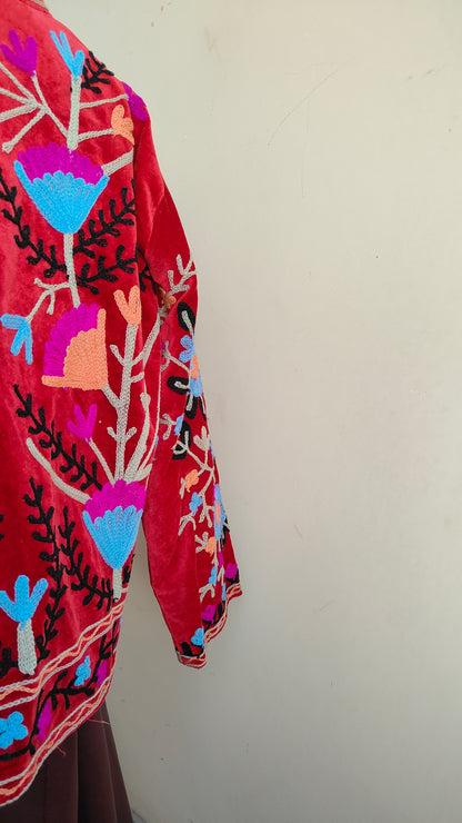 Giacca Boho con Tasche Laterali