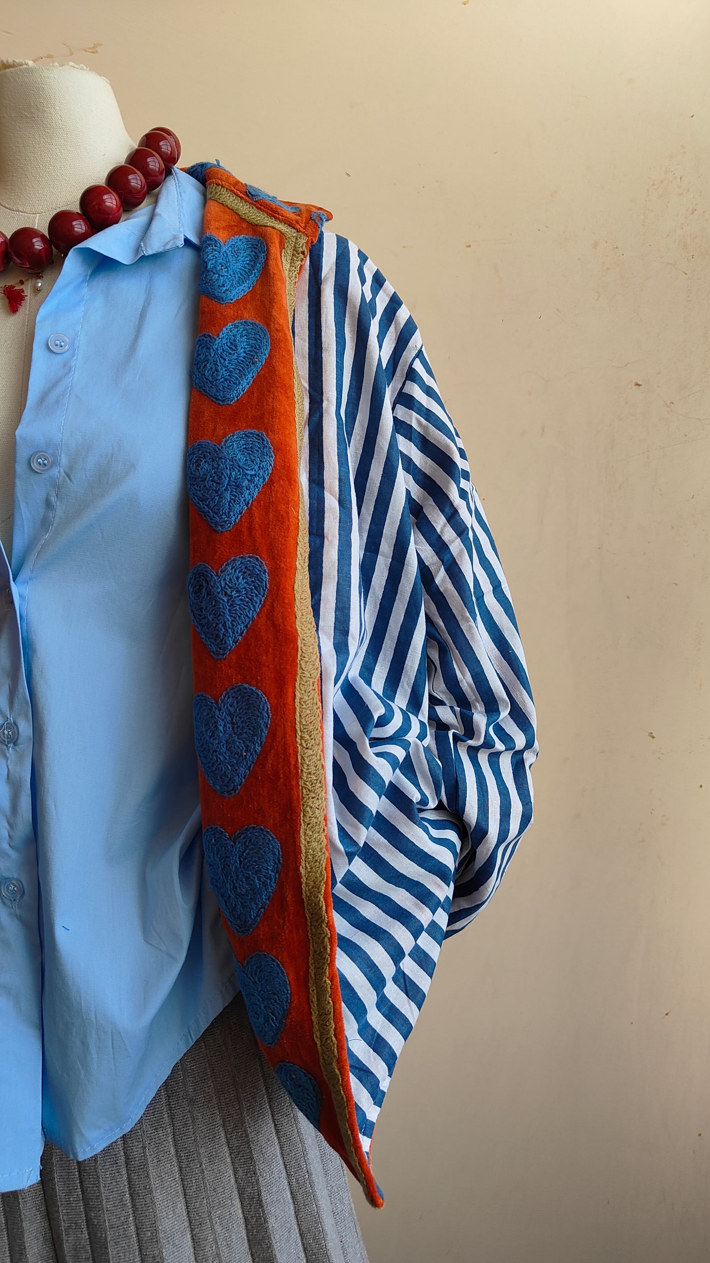 Giacca Boho con Tasche Laterali