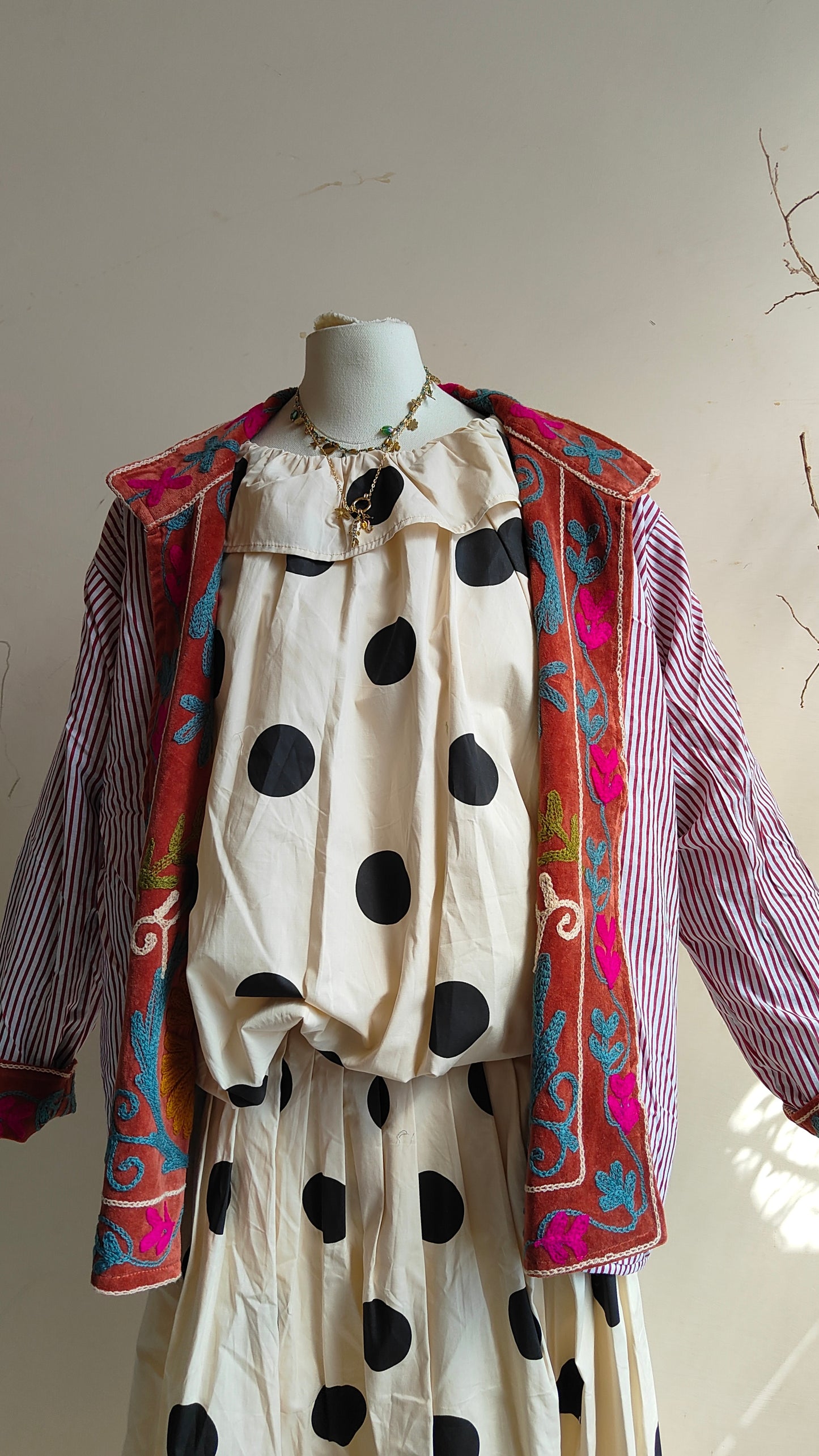 Giacca Boho con Tasche Laterali
