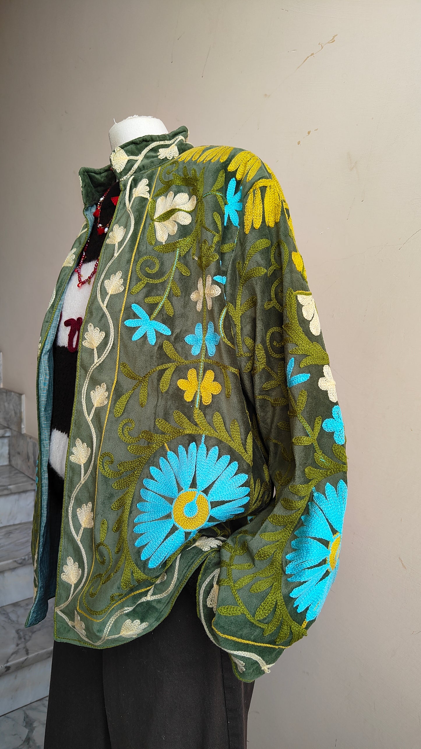Giacca Boho con Tasche Laterali