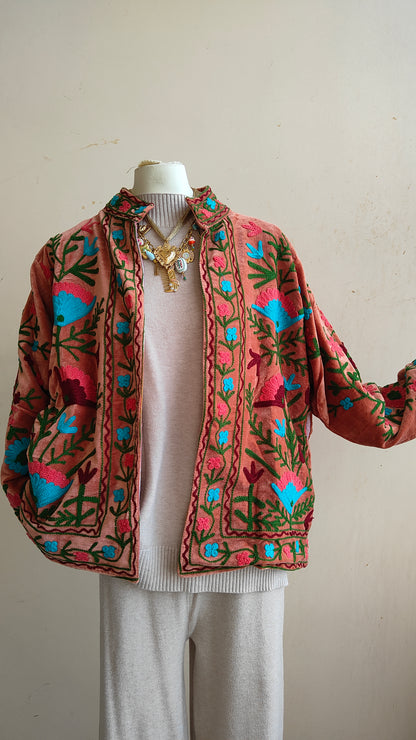 Giacca Boho con Tasche Laterali