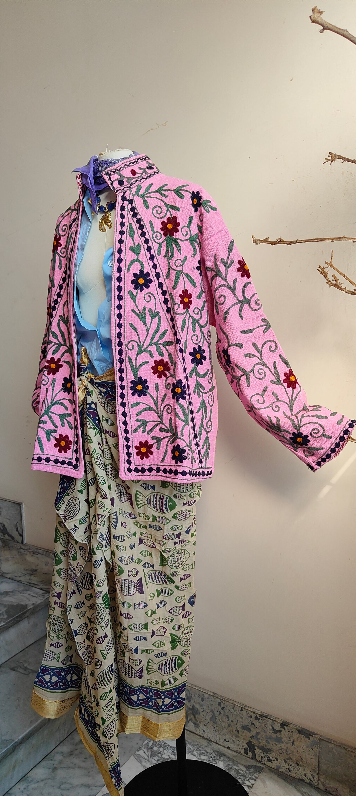 Giacca Boho tasche Canapa