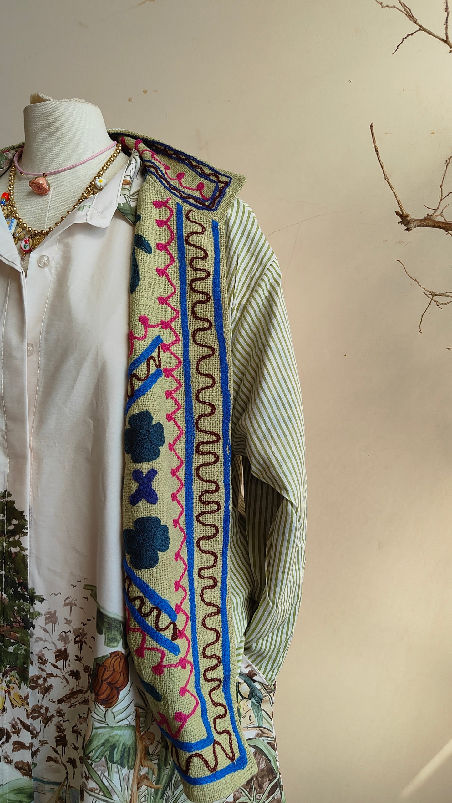 Giacca Boho tasche Canapa