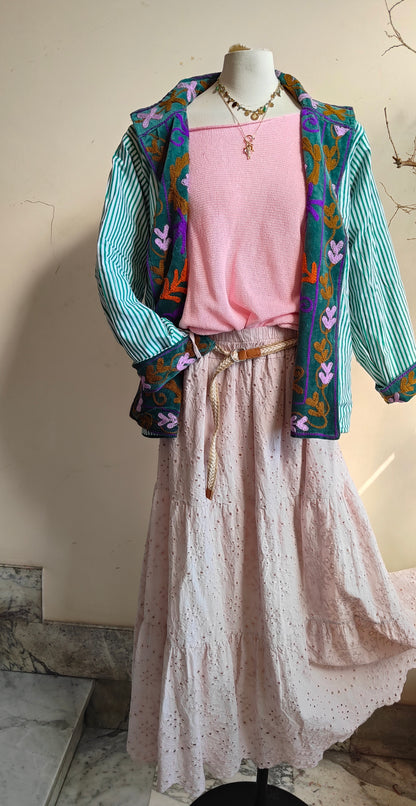 Giacca Boho con Tasche Laterali
