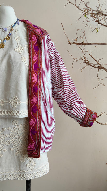 Giacca Boho con Tasche Laterali