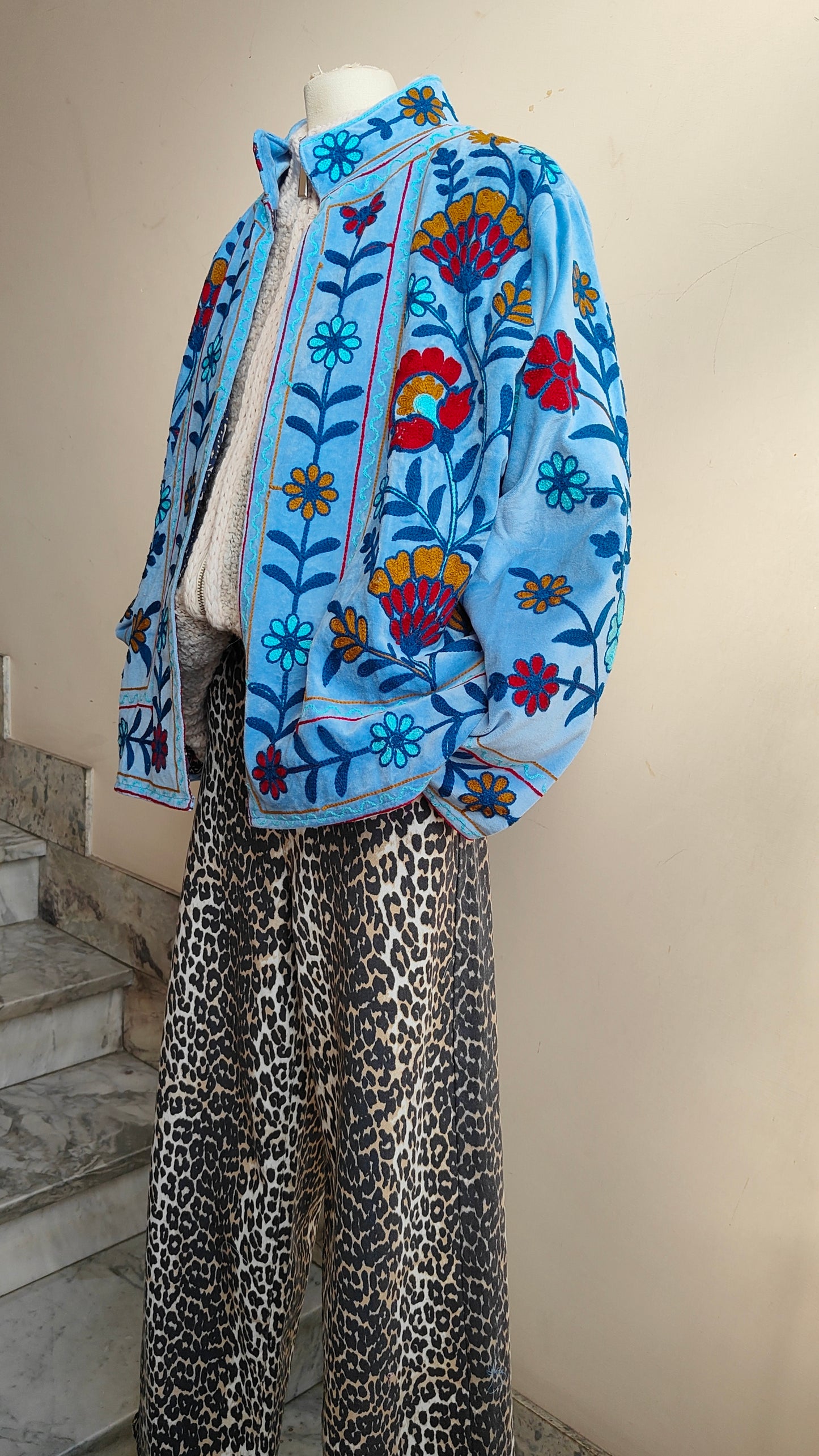 Giacca Boho con Tasche Laterali