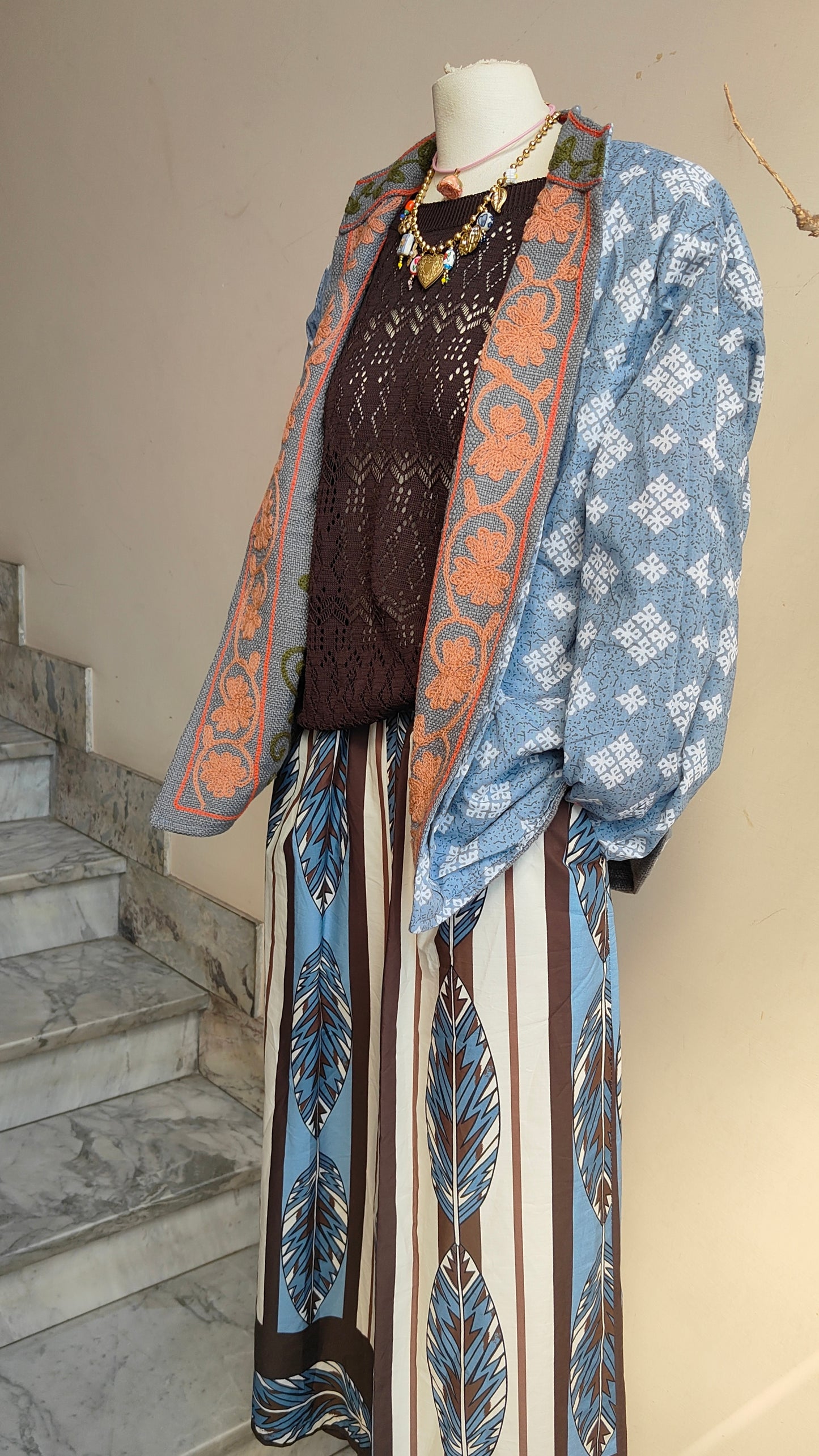 Giacca Boho tasche Canapa